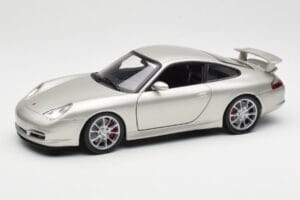 Porsche 911 996 GT3 Argento Hot Wheels 1:18 C2590 Pressofusione