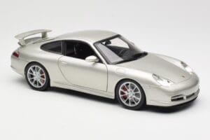 Porsche 911 996 GT3 Argento Hot Wheels 1:18 C2590 Pressofusione — immagine 6 di 8