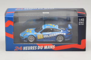 Porsche 911 GT3 R #77 M. Lieb / R. Lietz / W. Henzler 24 Hours of Le Mans 2009 Minichamps 1:43 400096977 Pressofusione — immagine 4 di 5