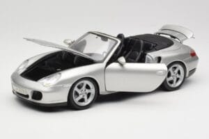 Porsche 911 996 Turbo Cabriolet Argento Maisto 1:18 31660 Pressofusione — immagine 2 di 8