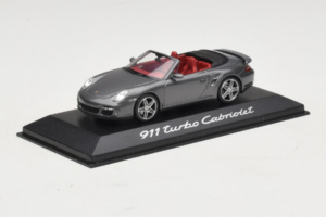 Porsche 911 997 Turbo Cabriolet Grey Metallic Minichamps 1:43 WAP02015216 Pressofusione — immagine 2 di 5