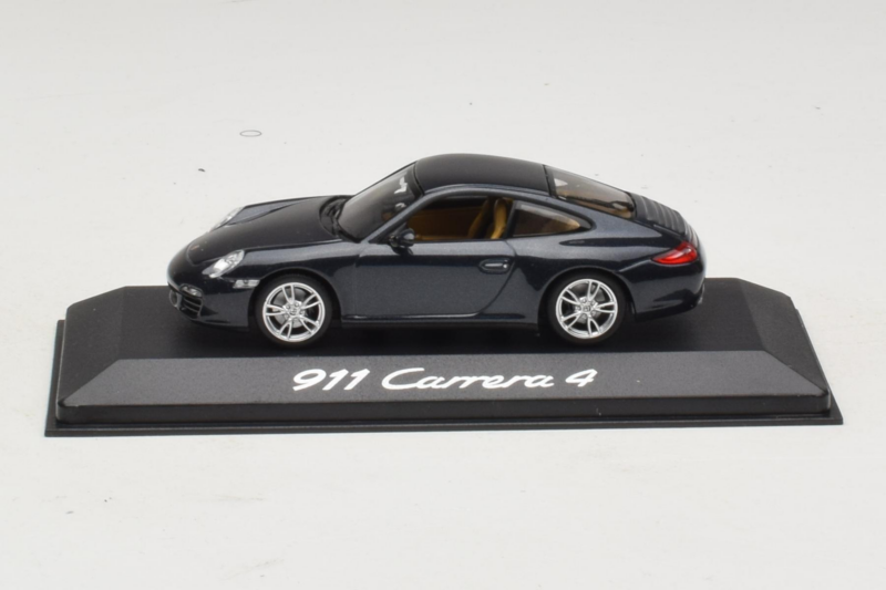 Porsche 911 997 Carrera 4 Dark Blue Metallic Minichamps 1:43 WAP02001518 Pressofusione