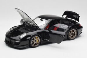Porsche 911 997 GT2 RS Nero & Argento Cerchi Minichamps 1:18 100069401 Pressofusione — immagine 2 di 8
