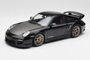 Porsche 911 997 GT2 RS Nero & Argento Cerchi Minichamps 1:18 100069401 Pressofusione