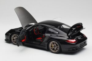 Porsche 911 997 GT2 RS Nero & Argento Cerchi Minichamps 1:18 100069401 Pressofusione — immagine 5 di 8