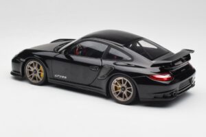 Porsche 911 997 GT2 RS Nero & Argento Cerchi Minichamps 1:18 100069401 Pressofusione — immagine 7 di 8