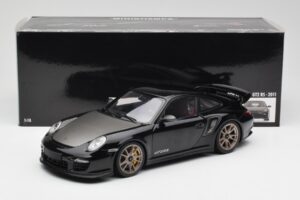 Porsche 911 997 GT2 RS Nero & Argento Cerchi Minichamps 1:18 100069401 Pressofusione — immagine 8 di 8