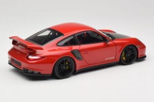 Porsche 911 997 GT2 RS Rosso Con Cerchi Neri Minichamps 1:18 100069407 Pressofusione — immagine 3 di 8