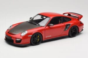 Porsche 911 997 GT2 RS Rosso Con Cerchi Neri Minichamps 1:18 100069407 Pressofusione