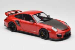 Porsche 911 997 GT2 RS Rosso Con Cerchi Neri Minichamps 1:18 100069407 Pressofusione — immagine 6 di 8