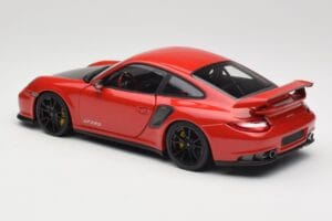 Porsche 911 997 GT2 RS Rosso Con Cerchi Neri Minichamps 1:18 100069407 Pressofusione — immagine 7 di 8