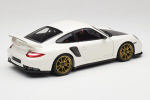 Porsche 911 997 GT2 RS Bianco & Oro Cerchi Minichamps 1:18 100069406 Pressofusione — immagine 3 di 8