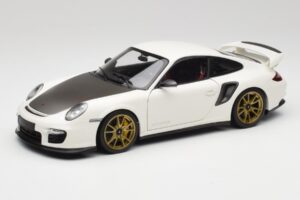 Porsche 911 997 GT2 RS Bianco & Oro Cerchi Minichamps 1:18 100069406 Pressofusione