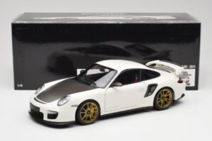 Porsche 911 997 GT2 RS Bianco & Oro Cerchi Minichamps 1:18 100069406 Pressofusione — immagine 8 di 8