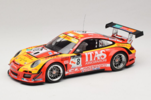 Porsche 911 997 GT3 R #8 De Lorenzi Racing De Lorenzi 24 Hours of Spa 2011 Minichamps 1:18 151118918 Pressofusione