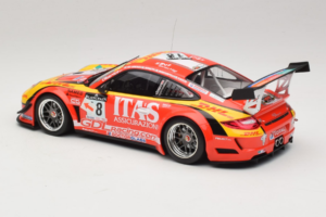 Porsche 911 997 GT3 R #8 De Lorenzi Racing De Lorenzi 24 Hours of Spa 2011 Minichamps 1:18 151118918 Pressofusione — immagine 5 di 6