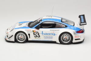 Porsche 911 997 GT3 R #53 Muhlner Motorsport P-Y. Vannelet / U. Peyroles Class Winners 24 Hours of Spa 2010 Minichamps 1:18 1 — immagine 3 di 6