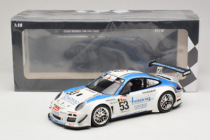 Porsche 911 997 GT3 R #53 Muhlner Motorsport P-Y. Vannelet / U. Peyroles Class Winners 24 Hours of Spa 2010 Minichamps 1:18 1 — immagine 6 di 6