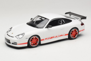 Porsche 911 996 GT3 RS Bianco Striscia Rossa Minichamps 1:18 155062020 Pressofusione