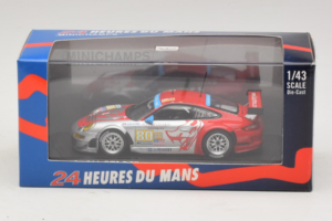 Porsche 911 997 GT3 RSR #80 J. Bergmeister / S. Neiman / D. Law 24 Hours of Le Mans 2009 Minichamps 1:43 400096980 Pressofusi — immagine 4 di 4