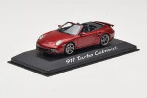 Porsche 911 997 Turbo Cabriolet Rosso Minichamps 1:43 WAP0200130A Pressofusione — immagine 2 di 4