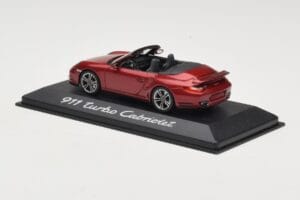 Porsche 911 997 Turbo Cabriolet Rosso Minichamps 1:43 WAP0200130A Pressofusione — immagine 3 di 4