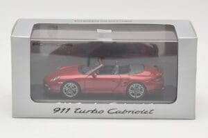 Porsche 911 997 Turbo Cabriolet Rosso Minichamps 1:43 WAP0200130A Pressofusione — immagine 4 di 4