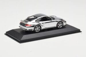 Porsche 911 997 Turbo Chrome Silver Minichamps 1:43 WAP02060816-R Pressofusione — immagine 2 di 5