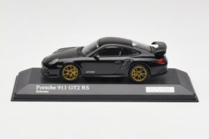 Porsche 911 997.2 GT2 RS Nero con Cerchi Dorati Minichamps 1:43 400069402 Pressofusione