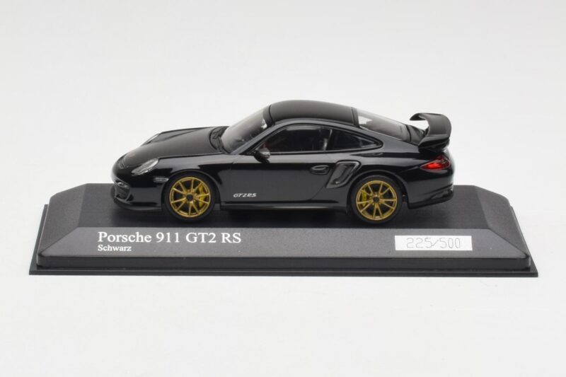 Porsche 911 997.2 GT2 RS Nero con Cerchi Dorati Minichamps 1:43 400069402 Pressofusione