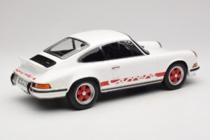 Porsche 911 Carrera RS 2.7 Grand Prix White With Red Norev 1:12 127514 Pressofusione — immagine 2 di 6