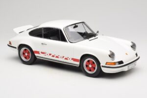 Porsche 911 Carrera RS 2.7 Grand Prix White With Red Norev 1:12 127514 Pressofusione — immagine 4 di 6