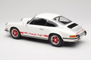 Porsche 911 Carrera RS 2.7 Grand Prix White With Red Norev 1:12 127514 Pressofusione — immagine 5 di 6