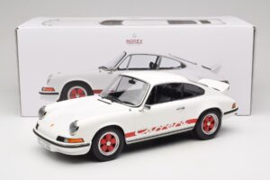 Porsche 911 Carrera RS 2.7 Grand Prix White With Red Norev 1:12 127514 Pressofusione — immagine 6 di 6