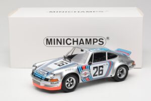 Porsche 911 Carrera RSR Group 4 GT #26 Martini Racing H. Muller / G. van Lennep GT Class Winner 1000 km Dijon 1973 Minichamps — immagine 6 di 6