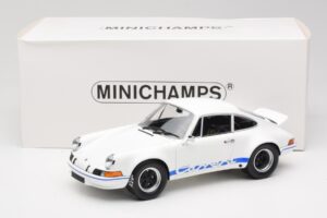 Porsche 911 Carrera RSR Group 4 GT Bianco & Blu 1973 Minichamps 1:18 107065020 Pressofusione — immagine 6 di 6