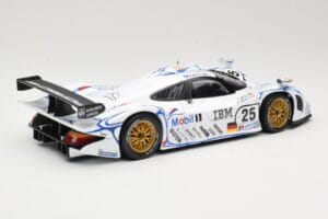 Porsche 911 GT1 #25 Porsche AG U. Alzen / J. Muller / B. Wollek 24 Hours of Le Mans 1998 Maisto 1:18 56052 Pressofusione — immagine 3 di 8