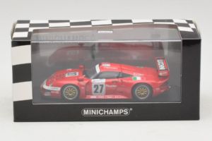 Porsche 911 GT1 #27 BMS Scuderia Italia 24 Hours of Le Mans 1997 Minichamps 1:43 430976627 Pressofusione — immagine 4 di 4