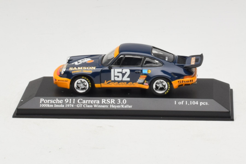 Porsche 911 RSR 3.0 #152 H. Heyer / Keller Imola 1974 Class Winners Minichamps 1:43 430746952 Pressofusione
