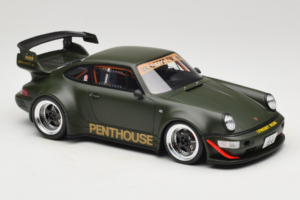 Porsche 911 RWB Penthouse Kaki Green GT Spirit 1:18 GT559 Resina — immagine 4 di 6