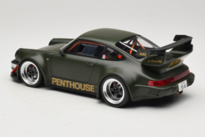 Porsche 911 RWB Penthouse Kaki Green GT Spirit 1:18 GT559 Resina — immagine 5 di 6