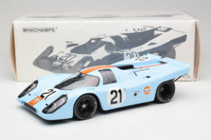 Porsche 917K Gulf #21 P. Rodriguez / L. Kinnunen J.W. Automotive Engineering 24 Hours of Le Mans 1970 Minichamps 1:12 1237066 — immagine 6 di 6
