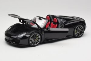 Porsche 918 Spyder Basalto Nero Metallizzato Minichamps 1:18 110062431 Pressofusione — immagine 2 di 8