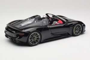 Porsche 918 Spyder Basalto Nero Metallizzato Minichamps 1:18 110062431 Pressofusione — immagine 3 di 8