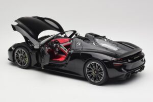 Porsche 918 Spyder Basalto Nero Metallizzato Minichamps 1:18 110062431 Pressofusione — immagine 5 di 8