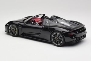 Porsche 918 Spyder Basalto Nero Metallizzato Minichamps 1:18 110062431 Pressofusione — immagine 7 di 8