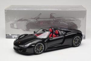 Porsche 918 Spyder Basalto Nero Metallizzato Minichamps 1:18 110062431 Pressofusione — immagine 8 di 8