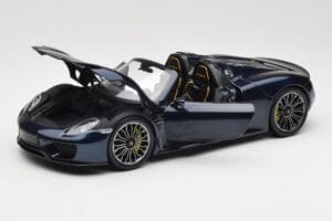 Porsche 918 Spyder Blu Metallic Minichamps 1:18 113062434 Pressofusione — immagine 2 di 8
