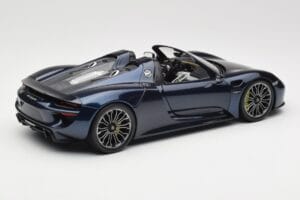 Porsche 918 Spyder Blu Metallic Minichamps 1:18 113062434 Pressofusione — immagine 3 di 8