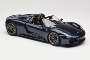 Porsche 918 Spyder Blu Metallic Minichamps 1:18 113062434 Pressofusione — immagine 6 di 8